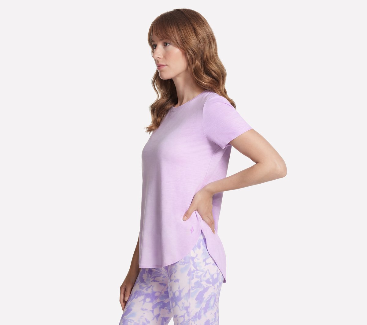 GO DRI Swift Tunic Tee — WHITE / SILVER / PURPLE