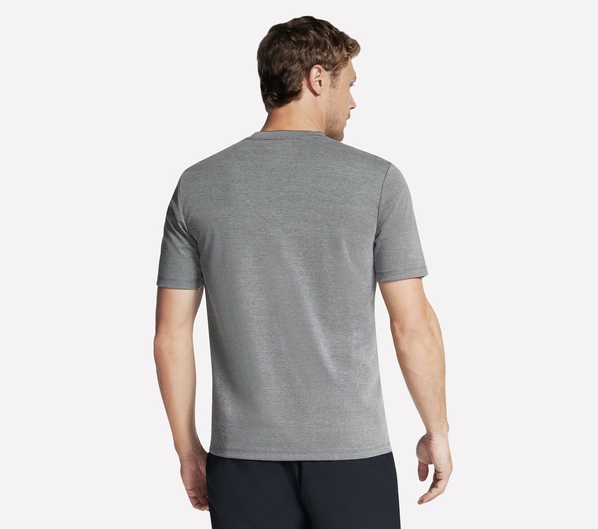 Off Duty Short Sleeve Henley — CHARCOAL