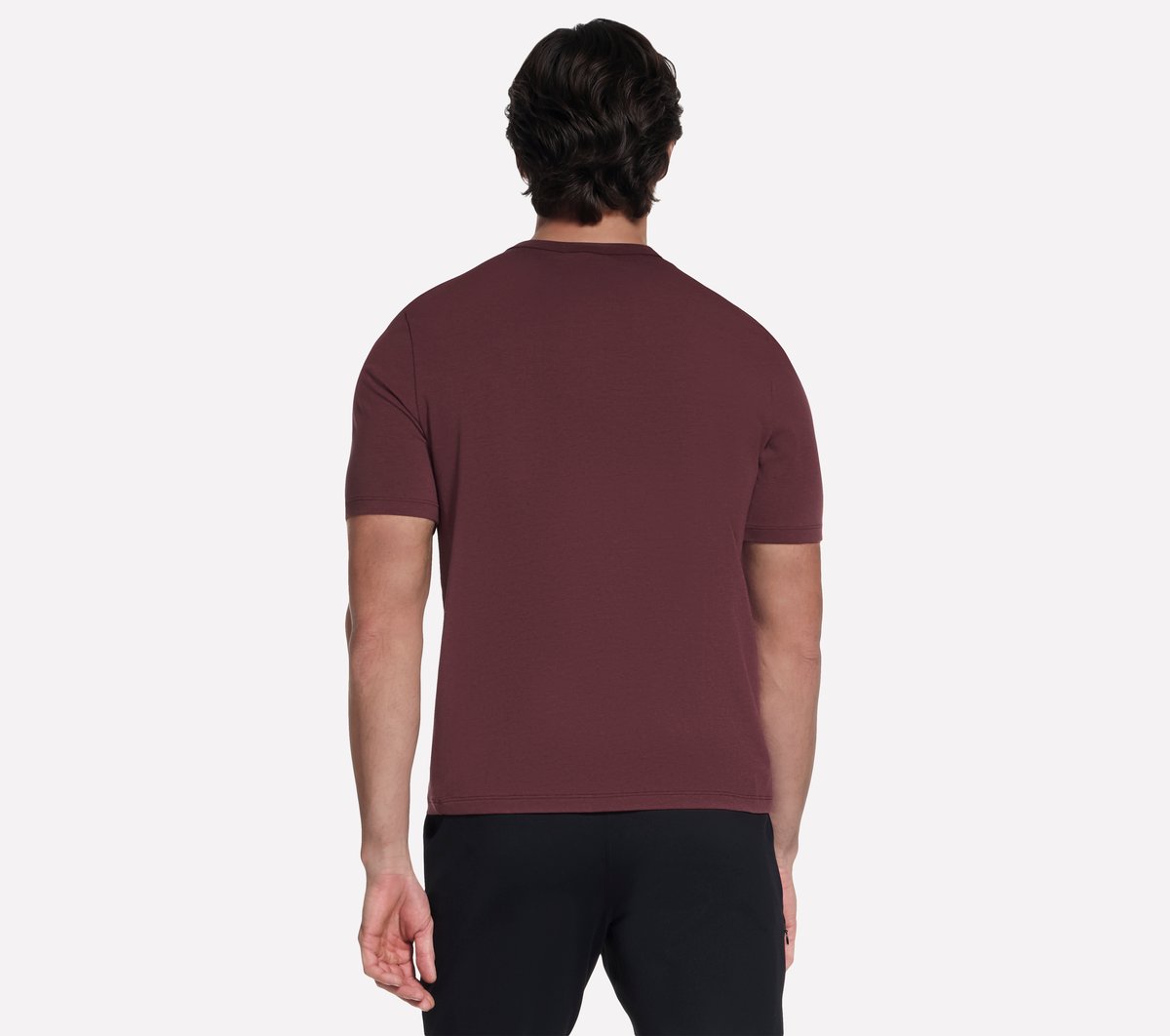 GO DRI Pima Crew — CHOCOLATE / BURGUNDY