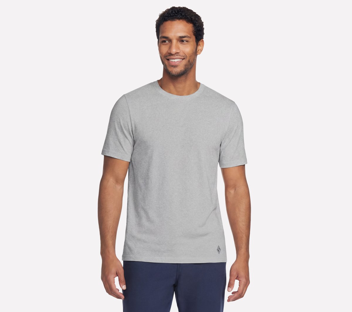 GO DRI Pima Crew — LIGHT GRAY