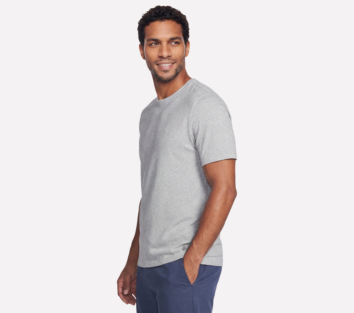 GO DRI Pima Crew — LIGHT GRAY