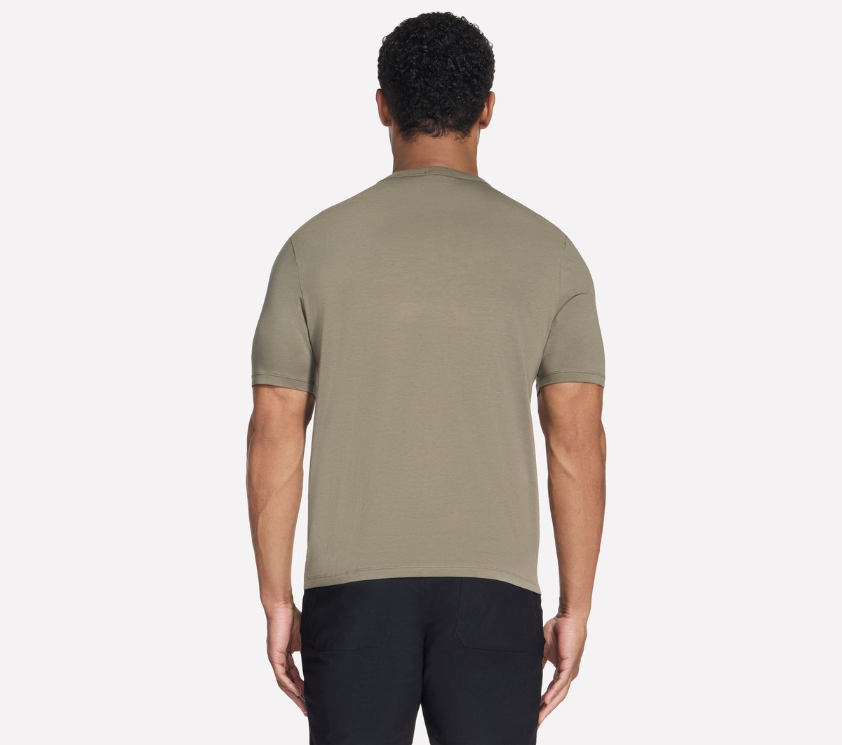 GO DRI Pima Crew — OLIVE / GRAY