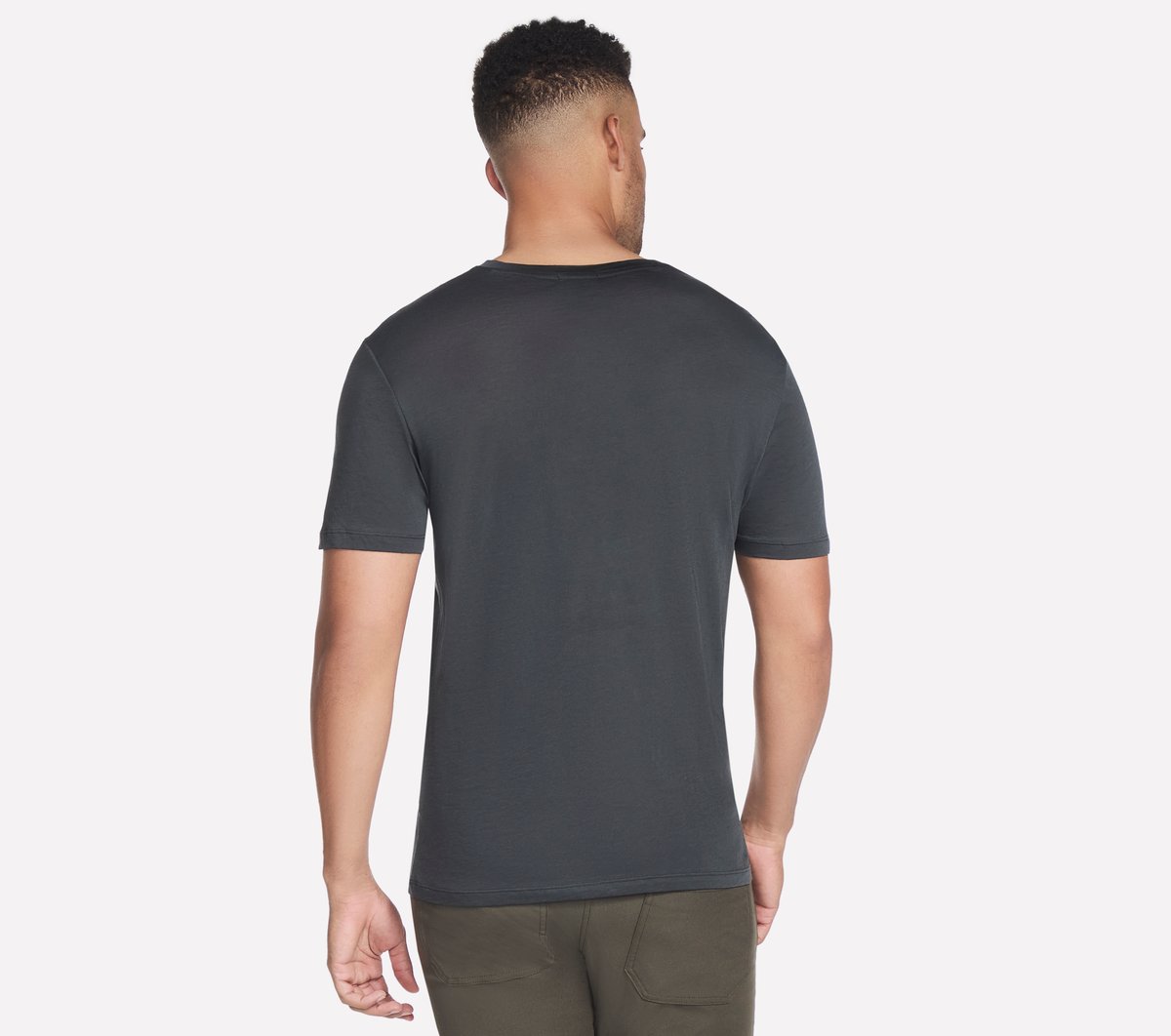 GO DRI Pima Signature V-Neck — BROWN