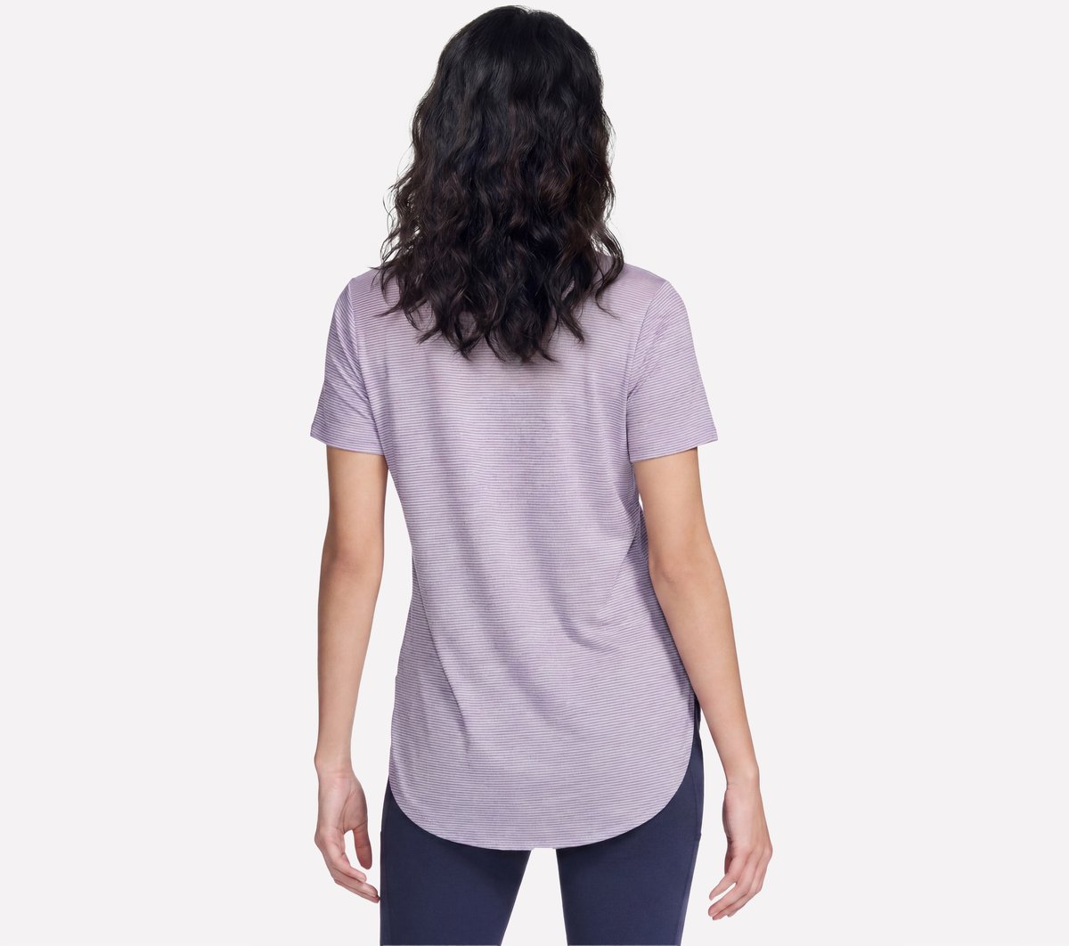 GO DRI Swift Stripe Tunic Tee — WHITE / BLUE