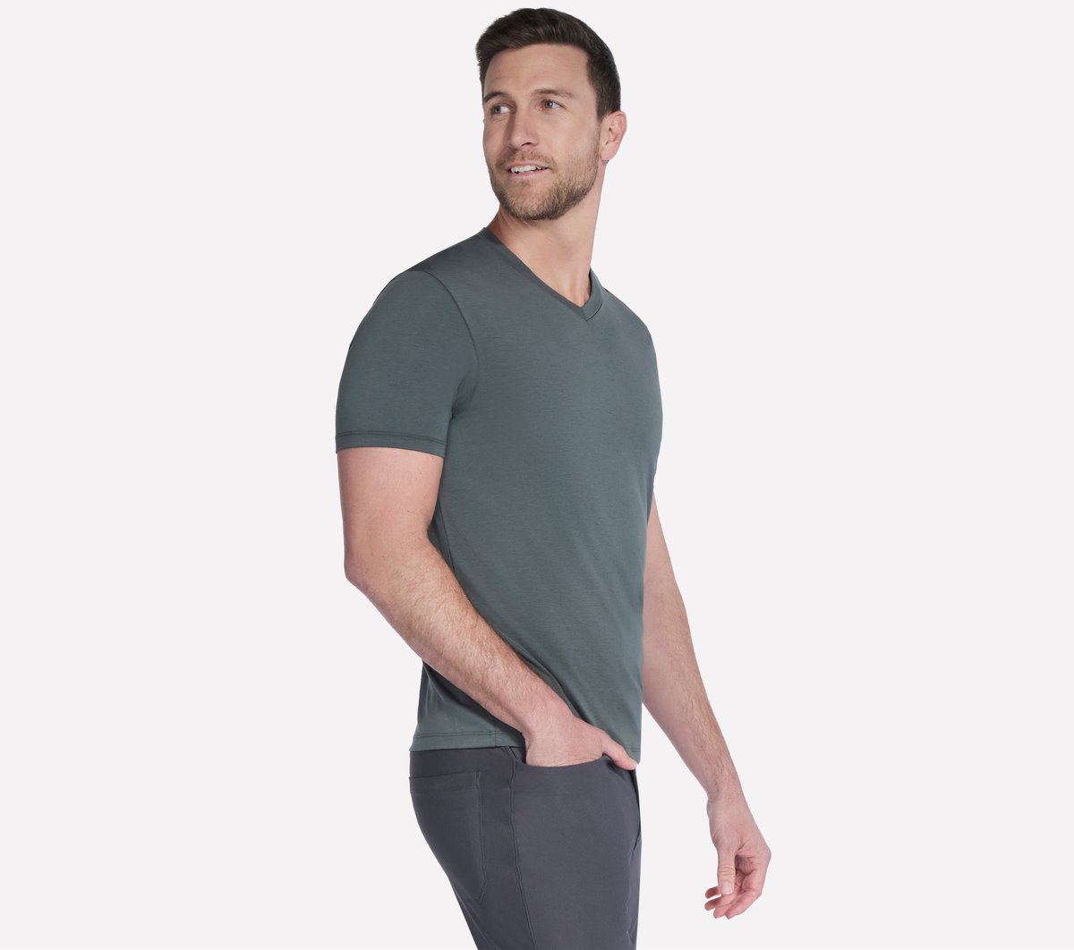 GO DRI Pima Short Sleeve V-Neck