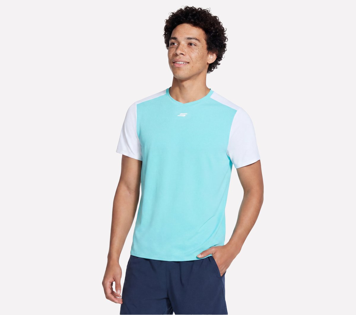 Pace Tee — TURQUOISE / LAVENDER