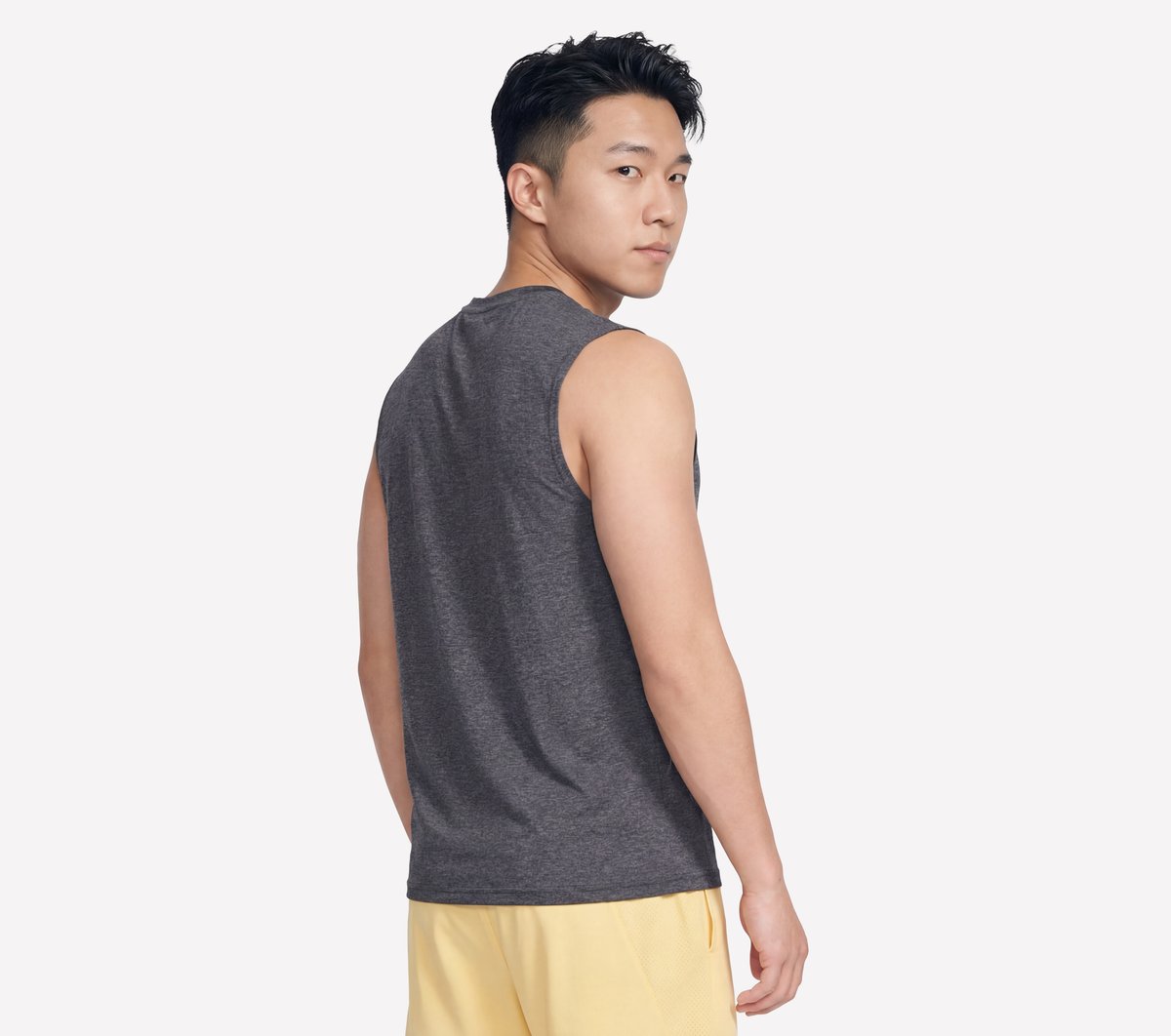 GO DRI Charge Muscle Tank — BLACK / CHARCOAL