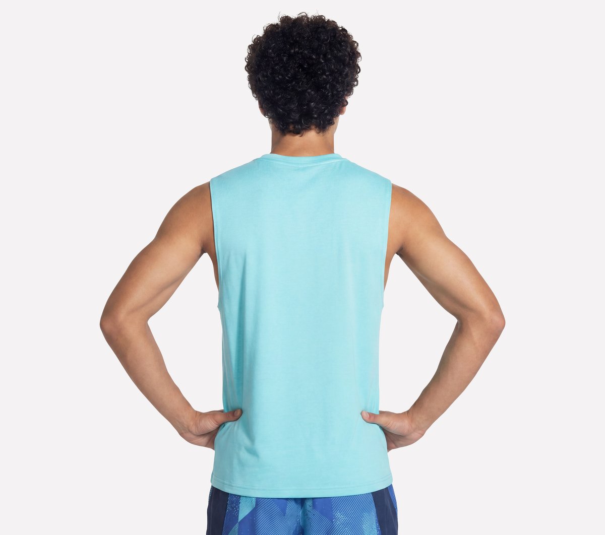 GO DRI Charge Muscle Tank — TURQUOISE / LAVENDER
