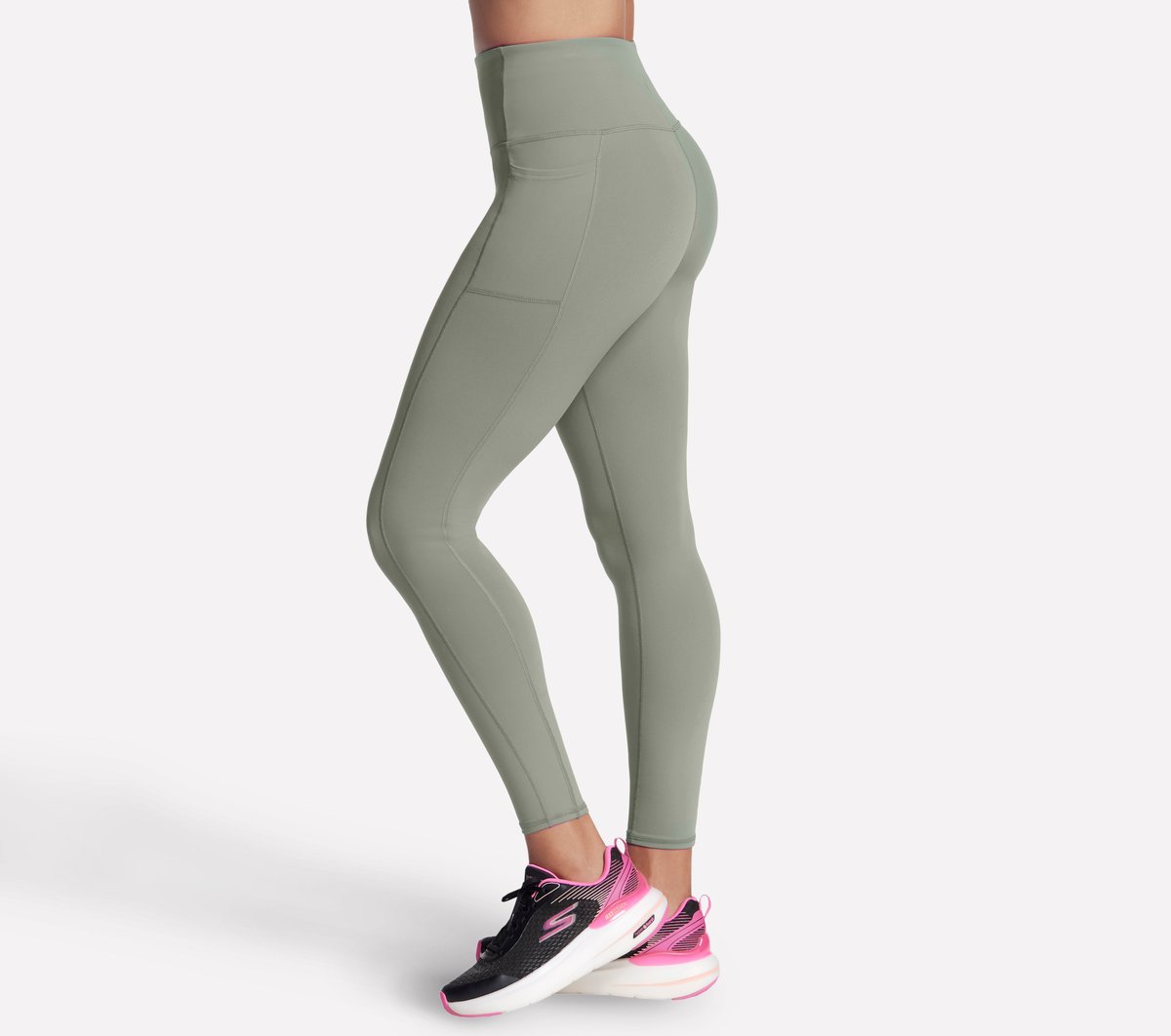 Skechers GO WALK High Waisted Legging — TAUPE / OLIVE