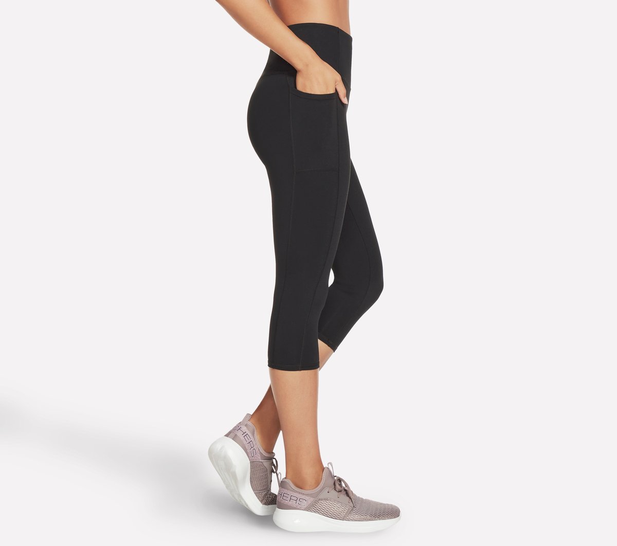 GO WALK High Waisted Capri — BLACK