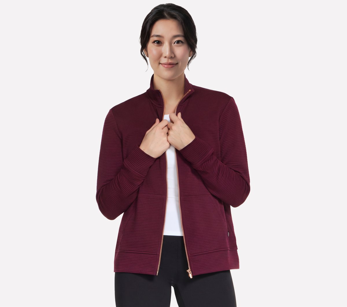 GO WALK Everywhere Jacket — BURGUNDY / PINK
