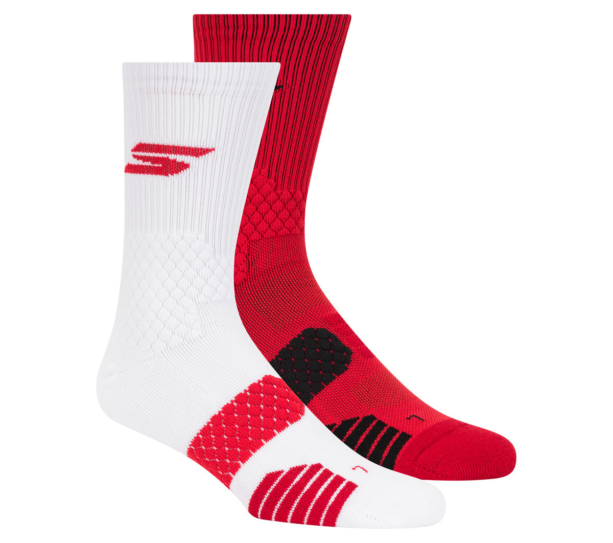 2 Pack Performance Basketball Crew Socks — RED