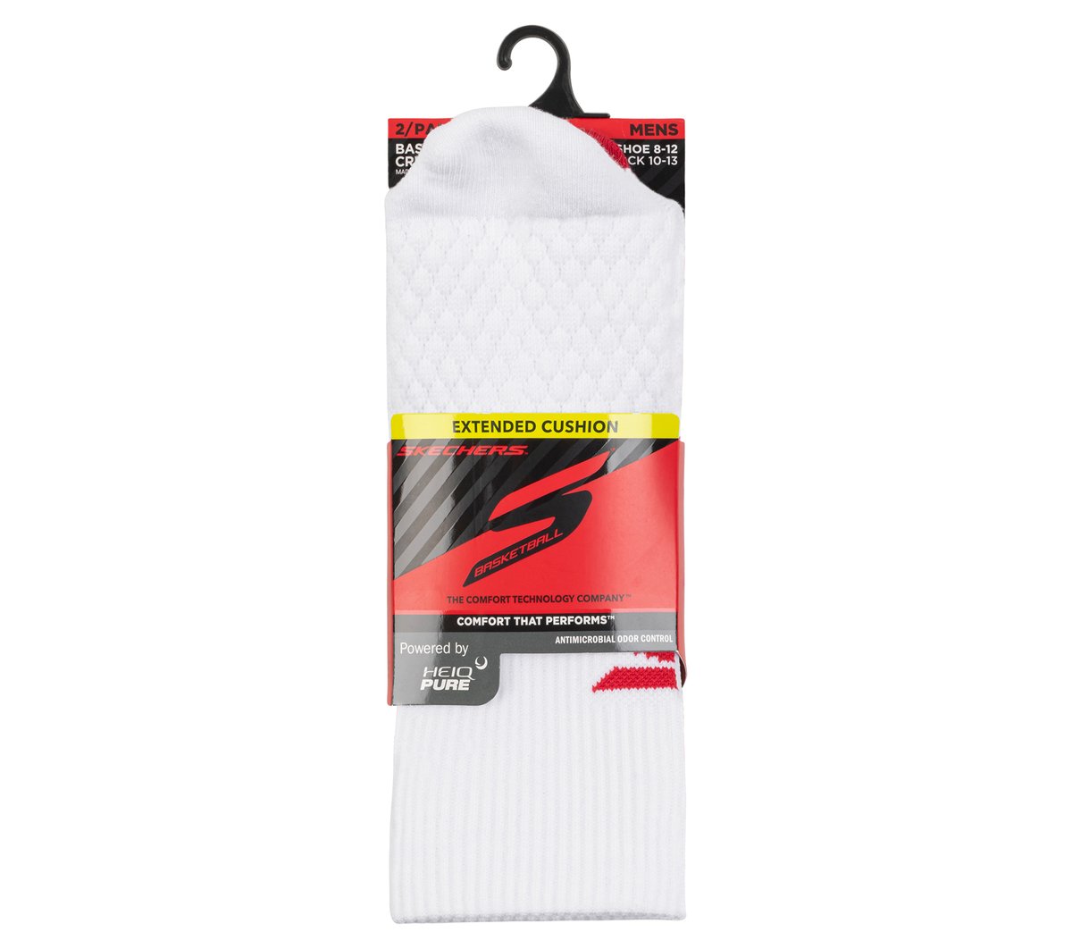 2 Pack Performance Basketball Crew Socks — RED