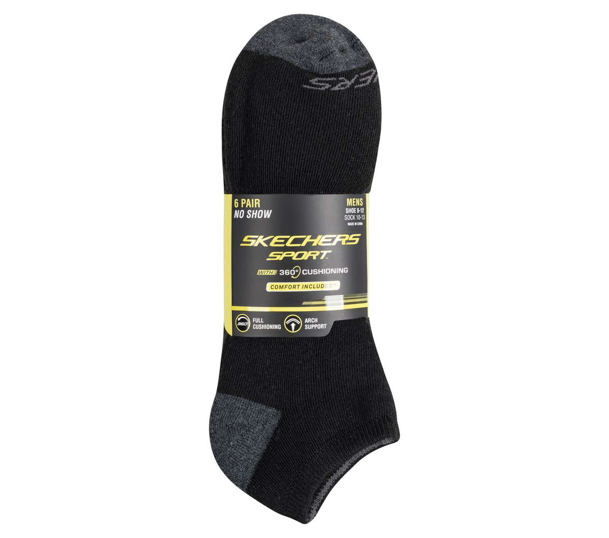6 Pack Walking Low Cut Socks — BLACK