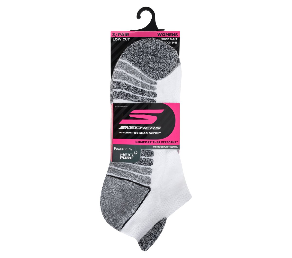 3 Pack Women's Half Terry Low Cut Socks — WHITE