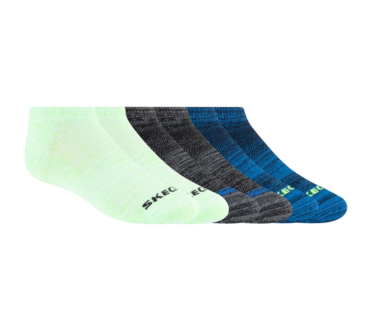 6 Pack Low Cut Non Terry Socks — GREEN
