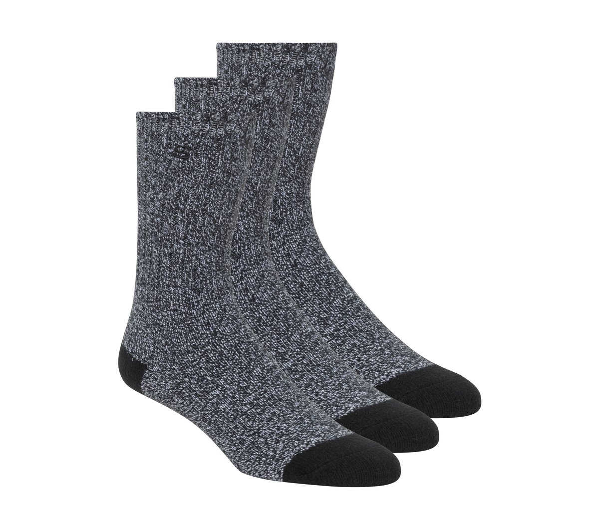 Super Soft Boot Crew Socks - 3 Pack — BLACK