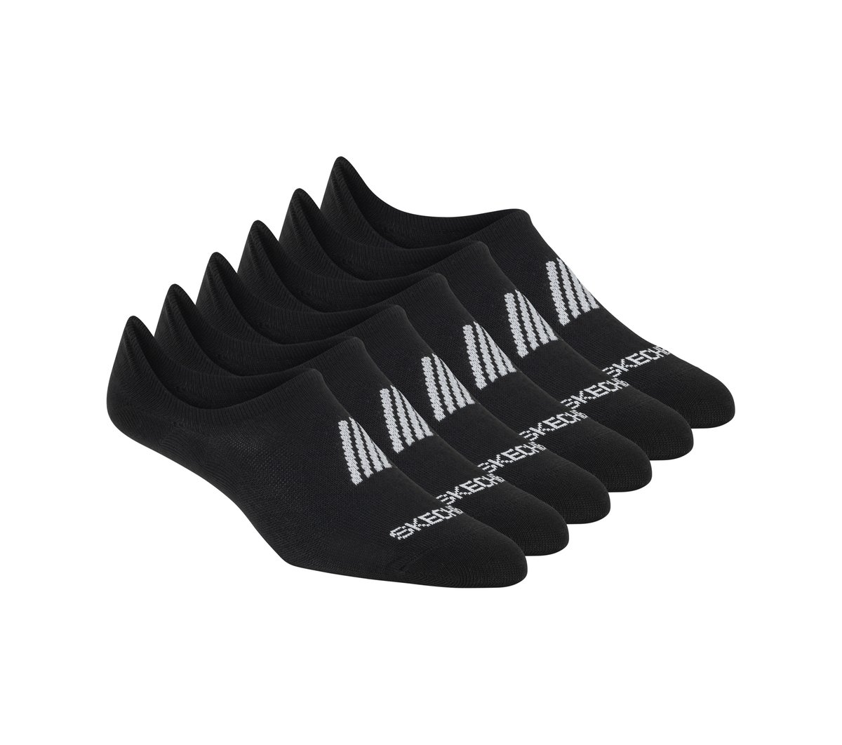 Super Soft No Show Liner Socks - 6 Pack — BLACK