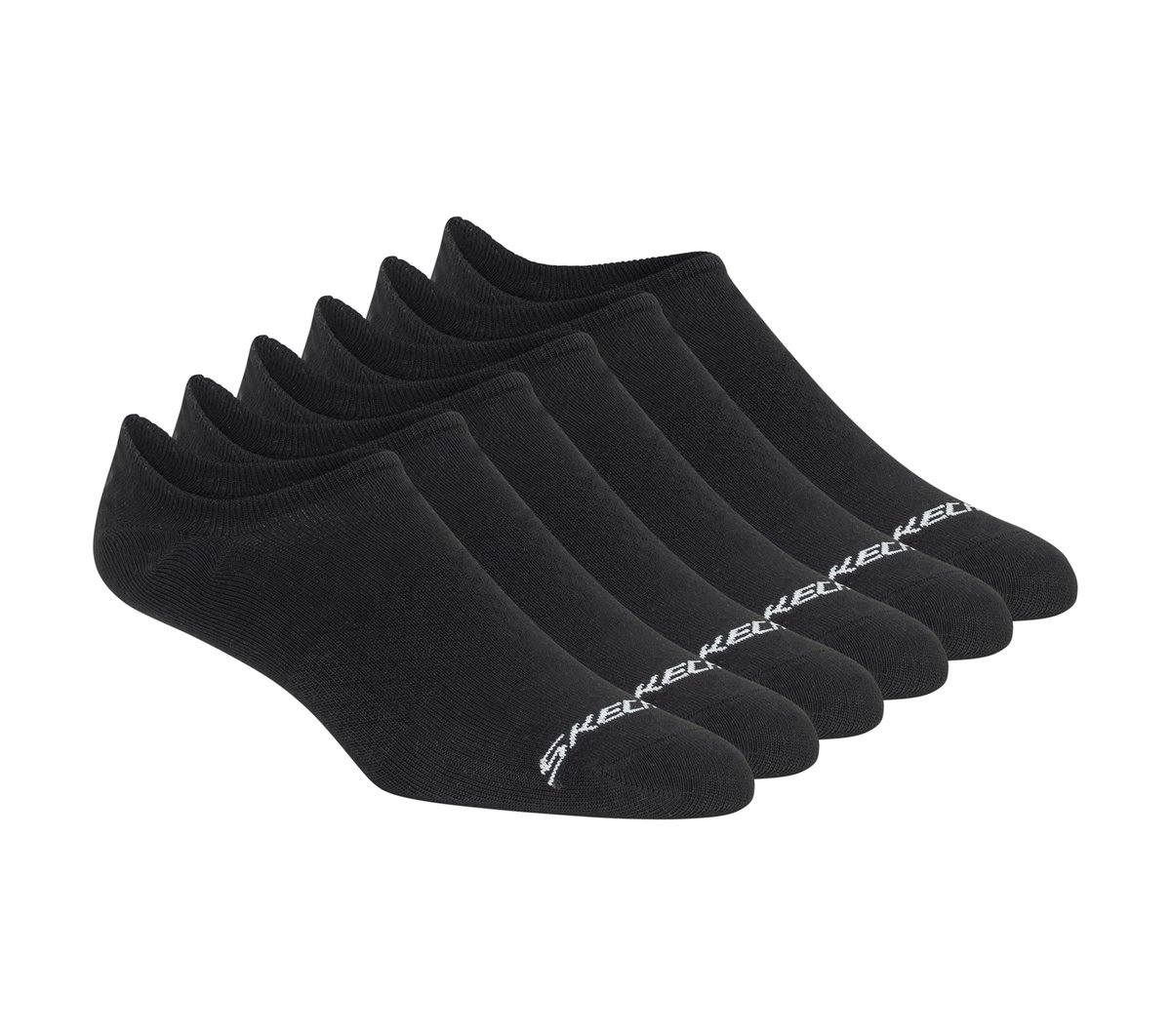 6 Pack Men's Sneaker Liner Socks — BLACK