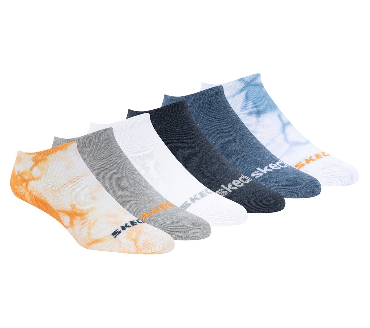 Cotton Tie-Dye No-Show Socks - 6 Pack — MULTI