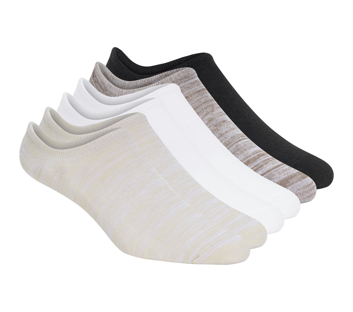 6 Pack Men's Sneaker Liner Socks — BROWN / NATURAL