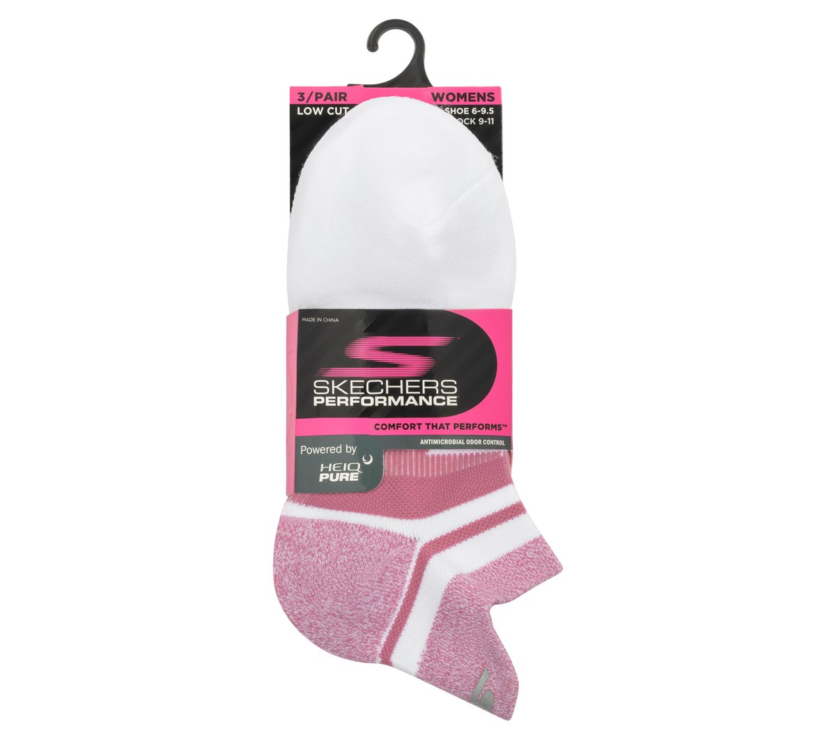 3 Pack Women's Performance Low Cut Running Heel Tab Socks — PERIWINKLE / PINK