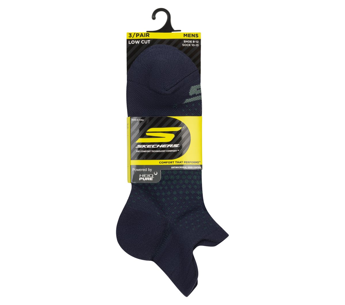 3 Pack Men's Low Cut Socks — BLUE  /  GRAY