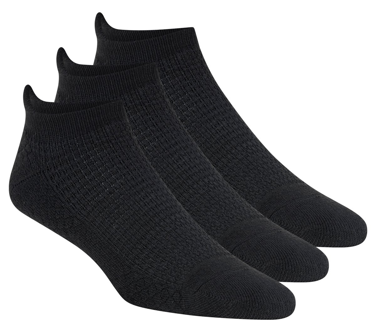3 Pack Women's Performance Low Cut Textured Socks — BLACK