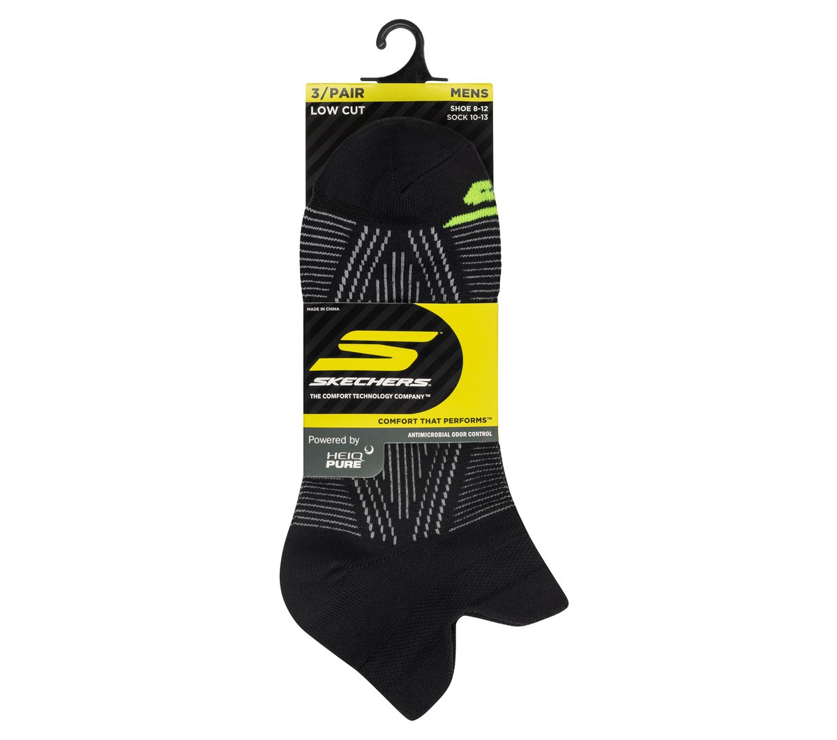 3 Pack Men's Performance Low Cut Pattern Socks