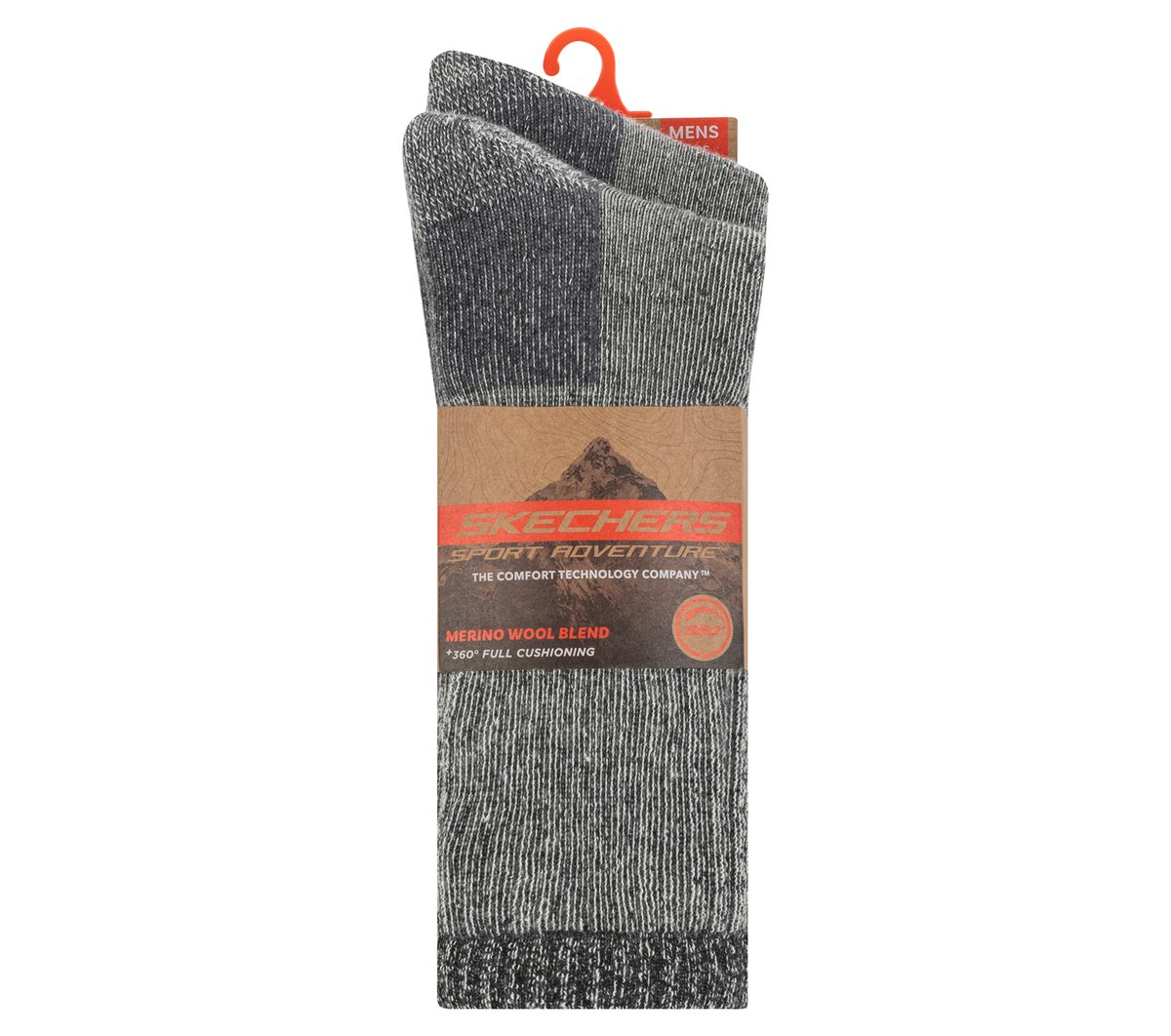 2 Pack Men's Crew Wool Socks — BLACK