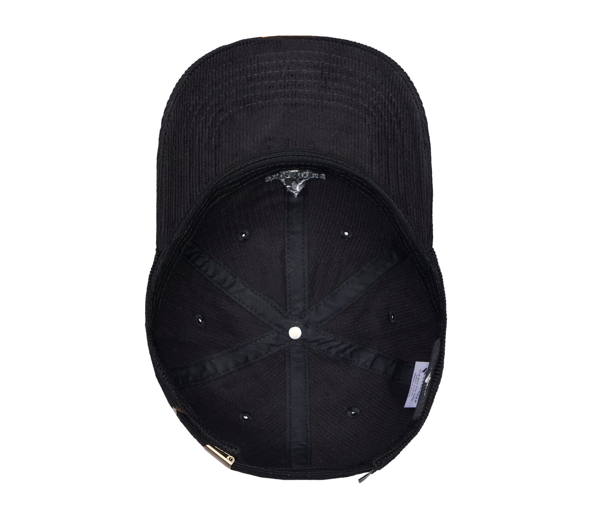 Diamond Cord Dad Hat — BLACK