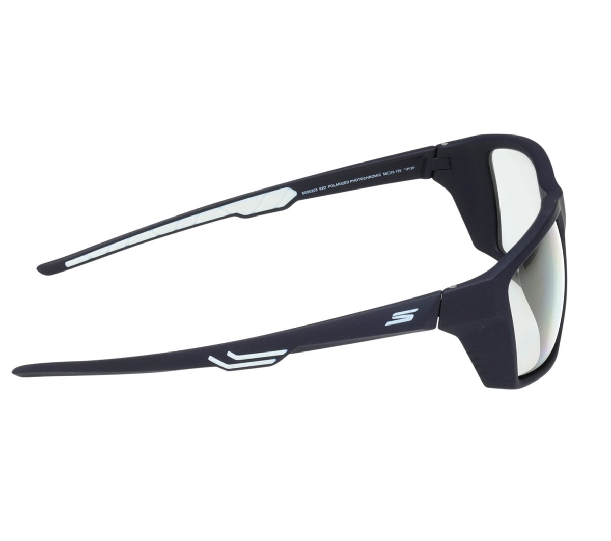Performance Square Soft Touch Photochromic Sunglasses — NAVY