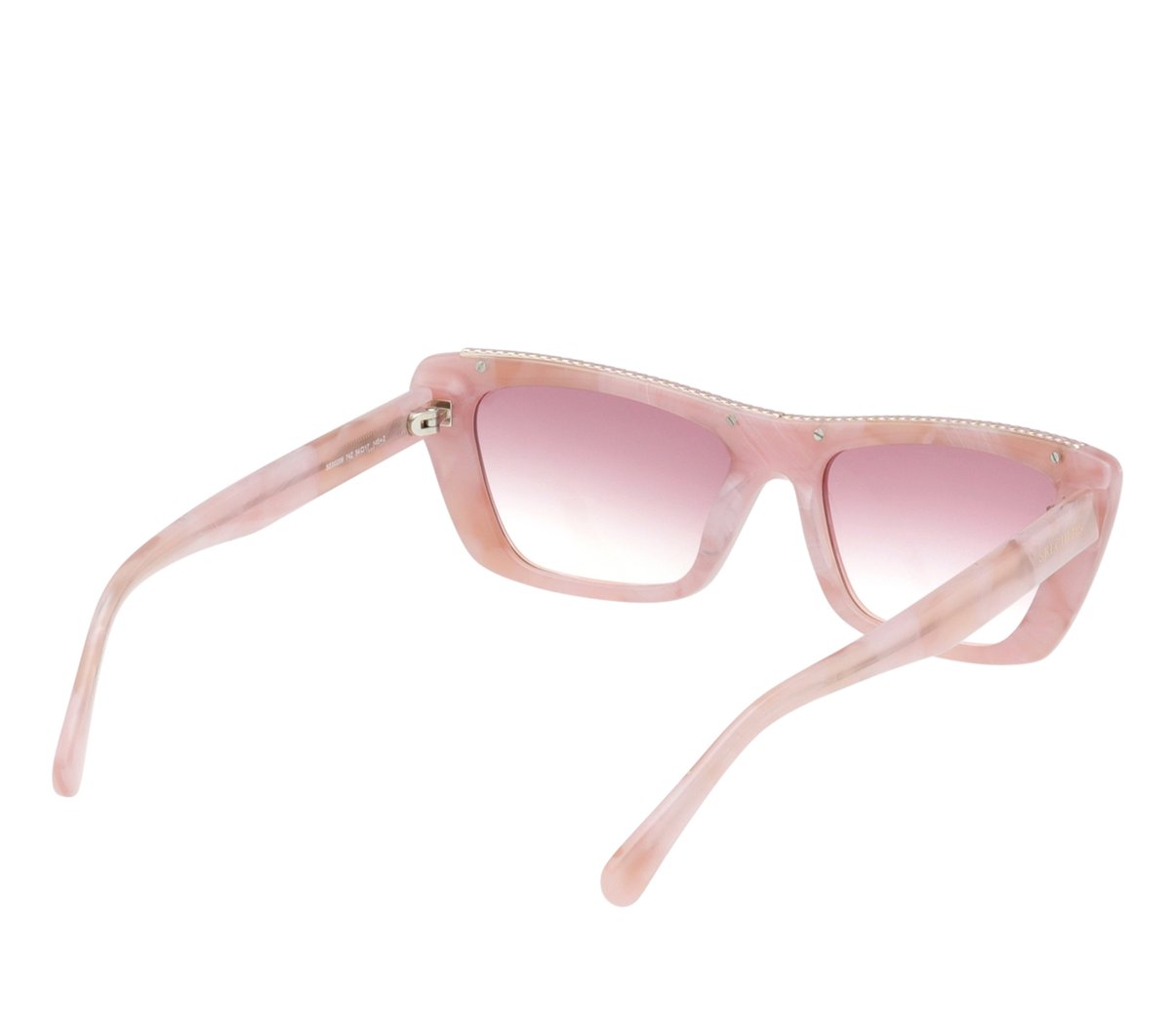 Elevated Cateye Marble Gradient Sunglasses — PINK