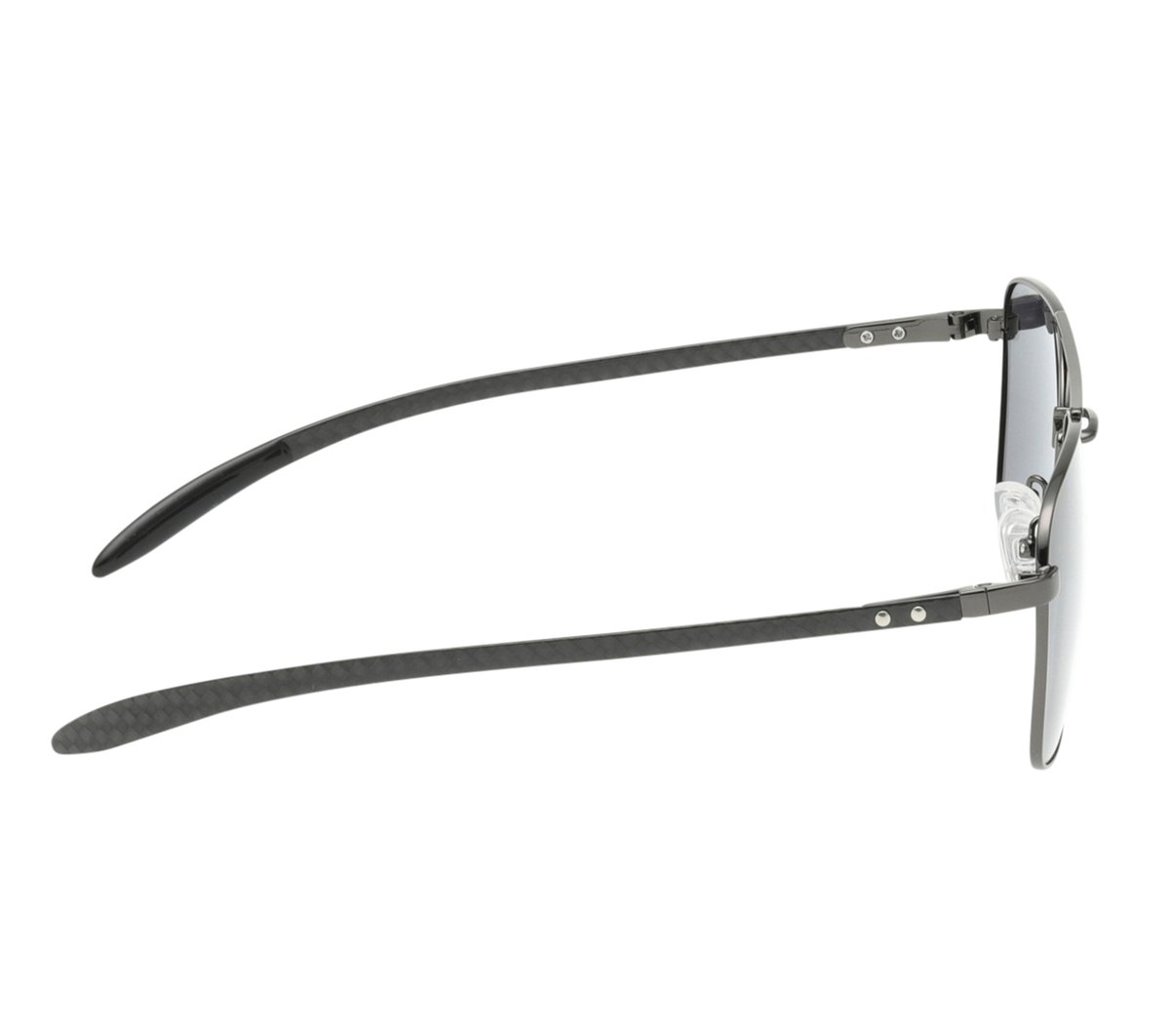 Elevated Square Satin Sunglasses — GUNMETAL