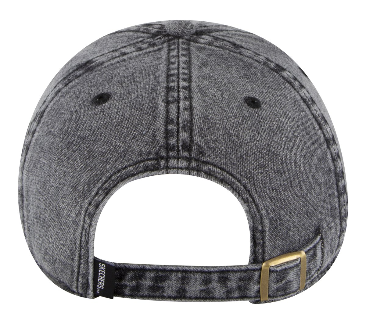 Denim Embroidered Hat — BLACK