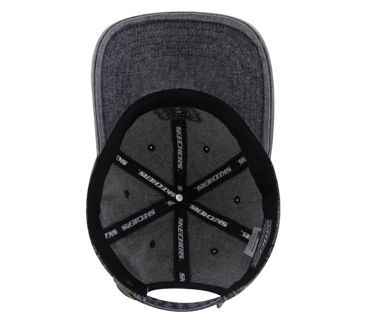 Denim Embroidered Hat — BLACK