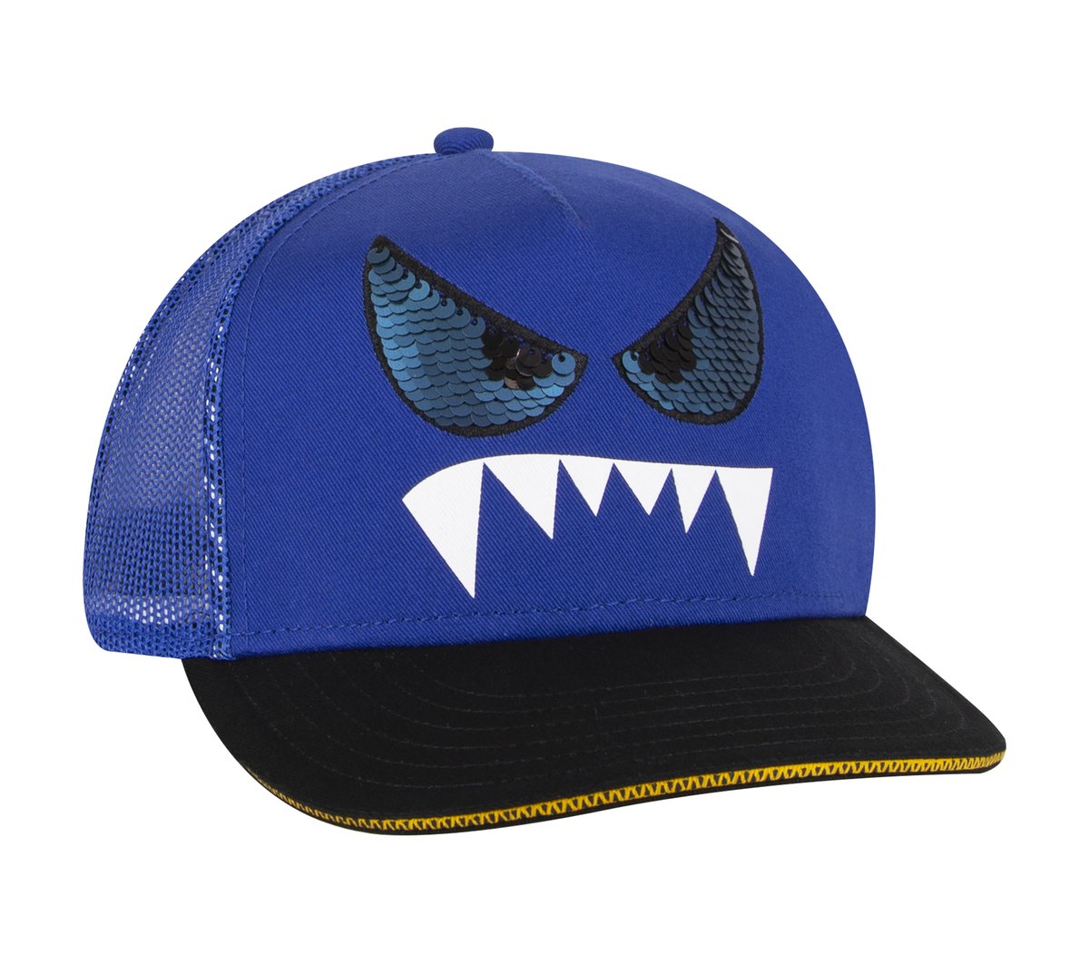 Skechers Monster Eyes Trucker Hat — BLUE  /  BLACK