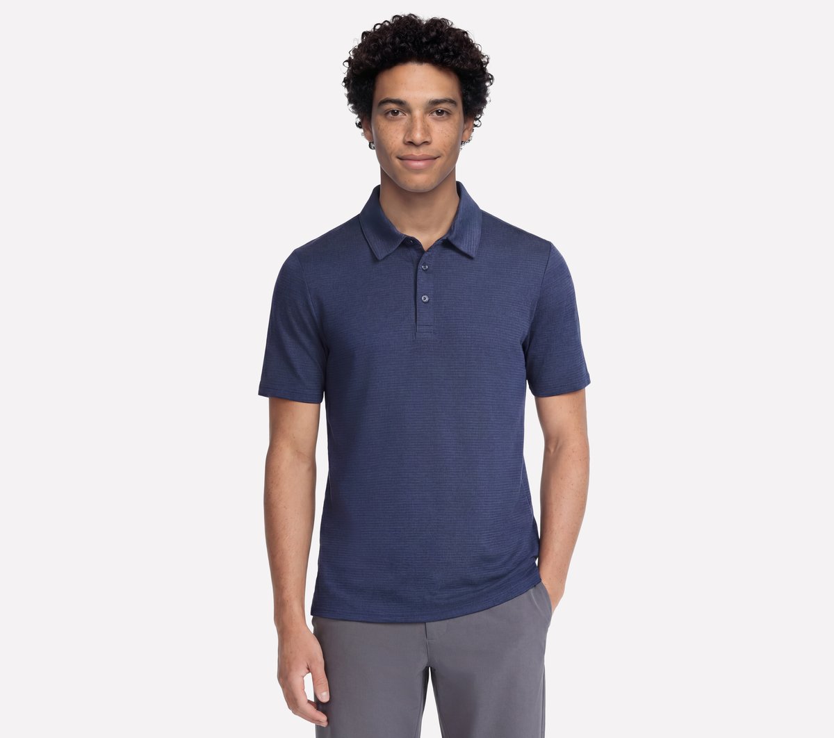 GO GOLF GO DRI All Day Stripe Polo