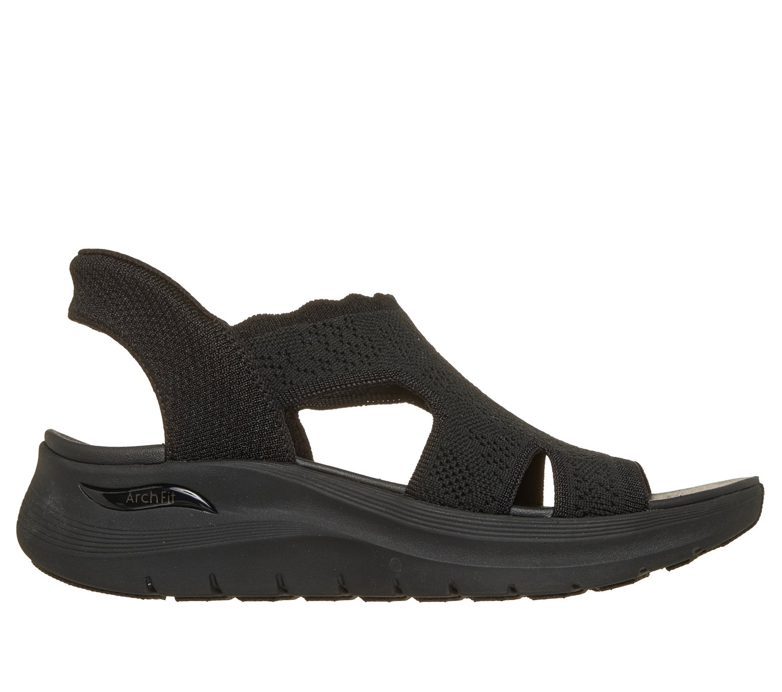Skechers Women's Slip-ins: Arch Fit 2.0 Sandals - Best Match | Size 10.0 | Black | Textile | Vegan | Machine Washable