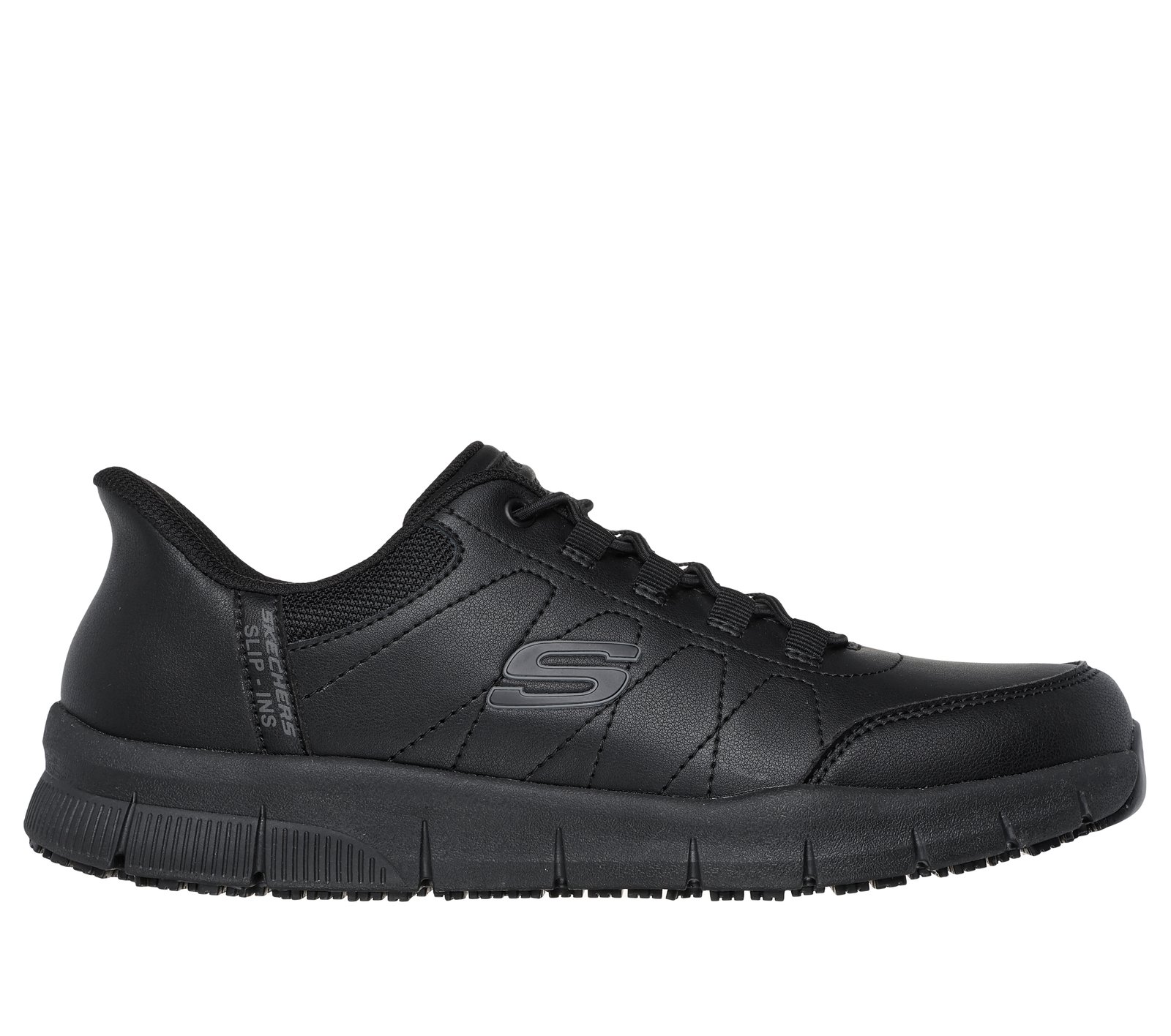 Skechers Work Men\'s Black Slip Resistant Slip On Size‎ 14 Hospitality 200249 NIB Slip-ins Work Russom Black | Quarks Shoes main image 2