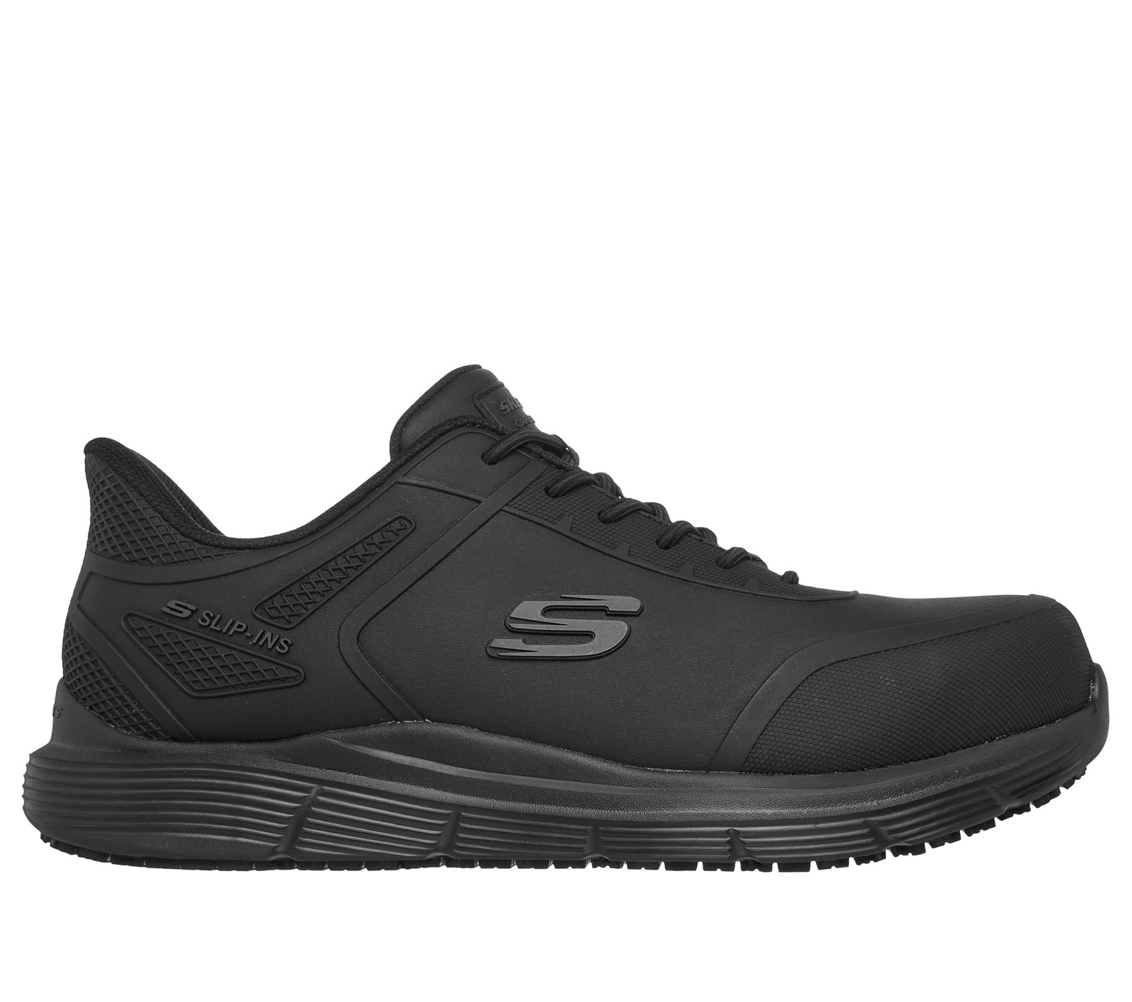 SKECHERS Black Slip-On Work Shoes Men\'s Sz 7.5 Skechers Nampa Slip-Resistant Men main image 3