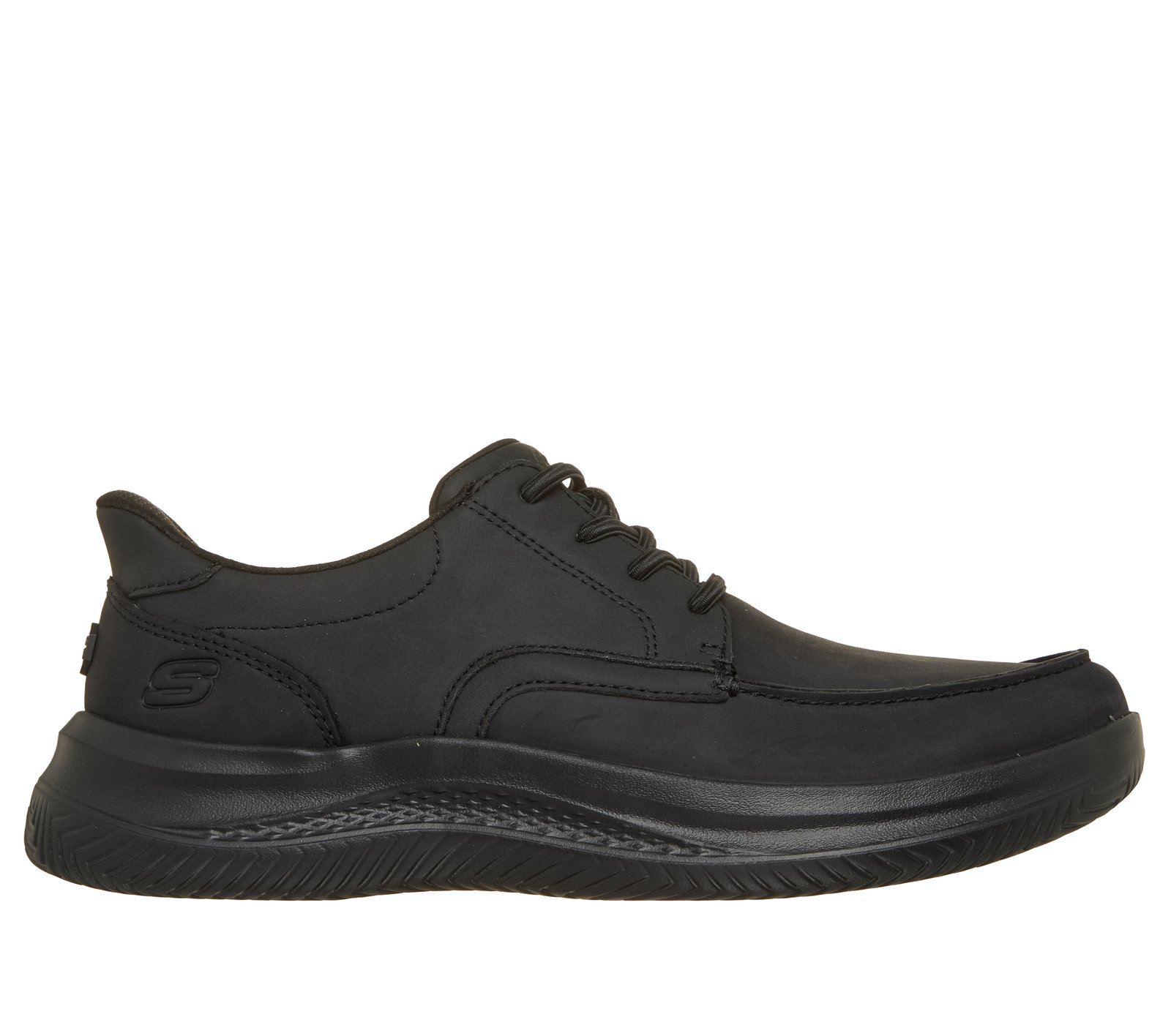 Skechers Relaxed Fit Memory Foam Gel-Infused Black Leather Shoe Size 14 Skechers main image 2