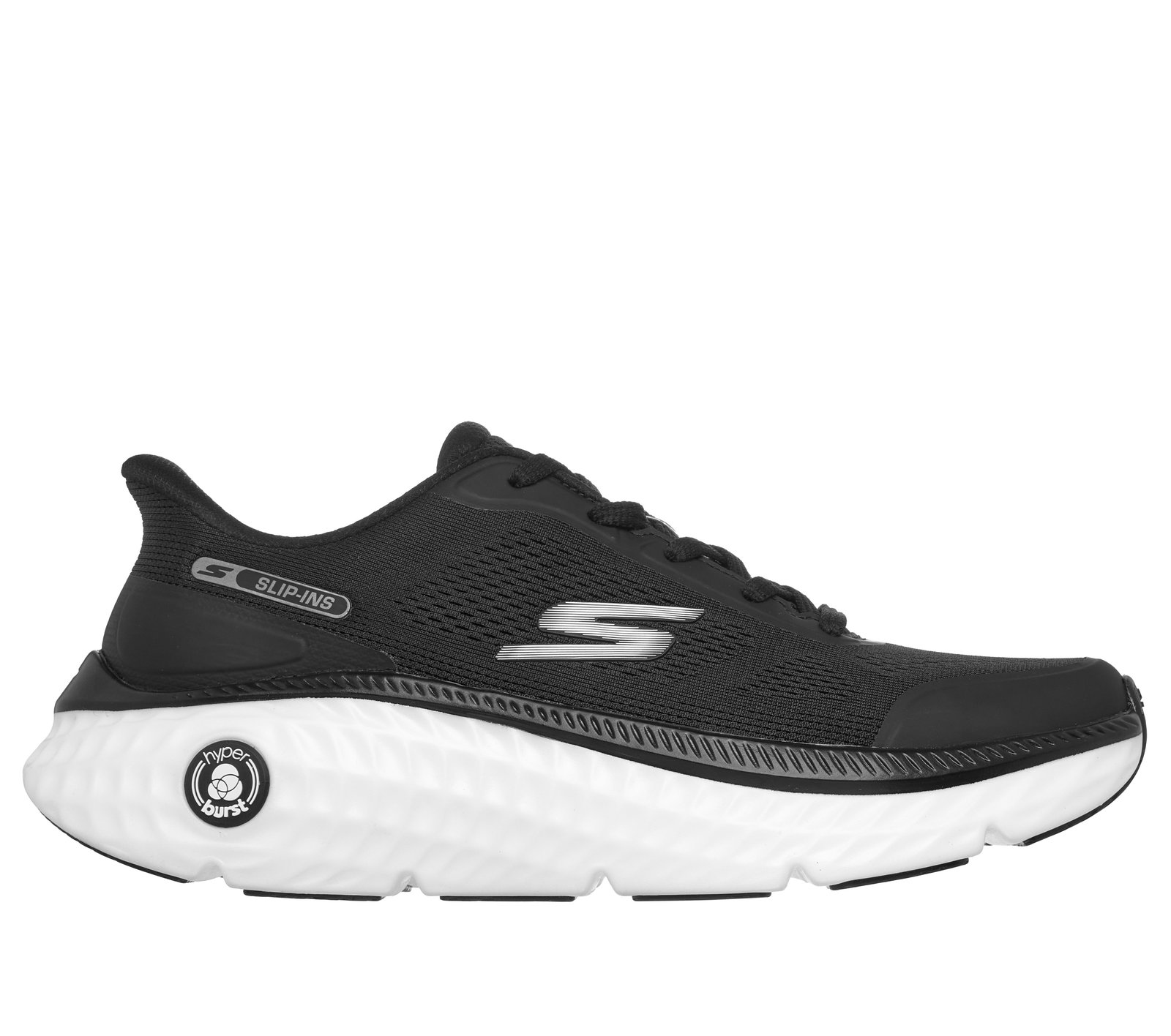 Skechers Black and White Slip-On Sneakers Skechers Slip Ins Cordova BKW Black white Womens trainers 185081 main image 4