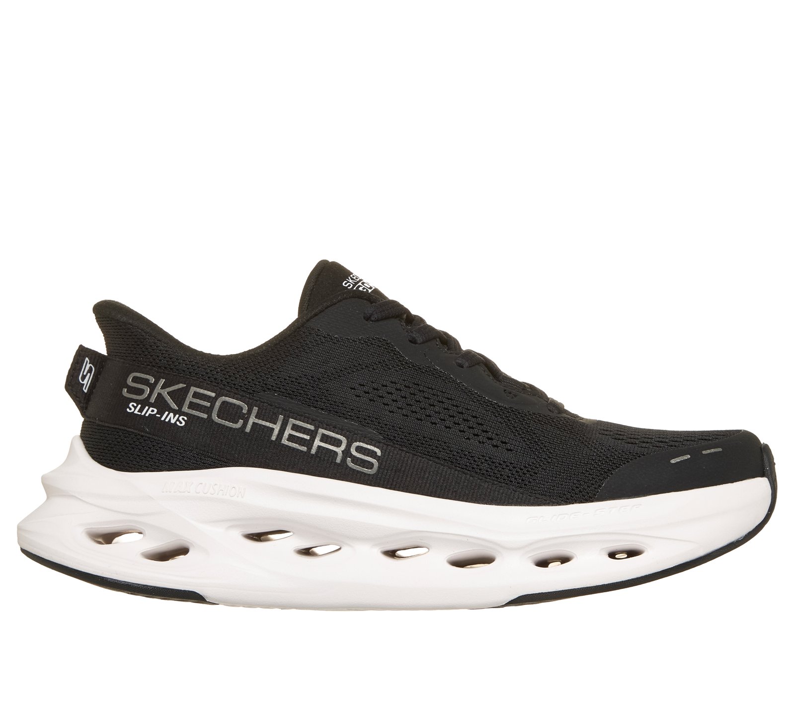 Skechers Slip-ins: Max Cushioning Glide-Step - BLACK / WHITE