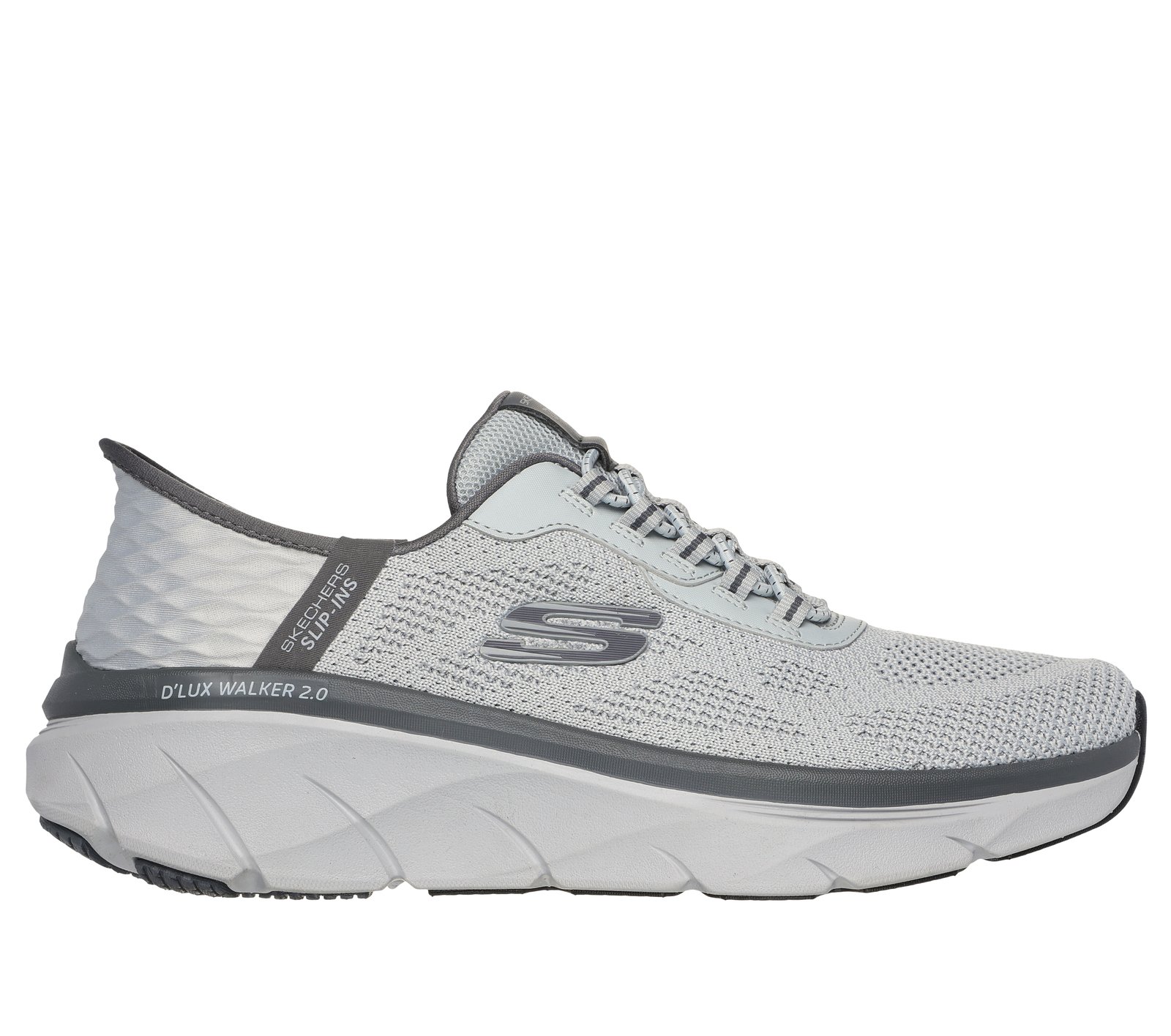 Skechers Slip-ins RF: D'Lux Walker 2.0 - Rezinate - GRAY / CHARCOAL