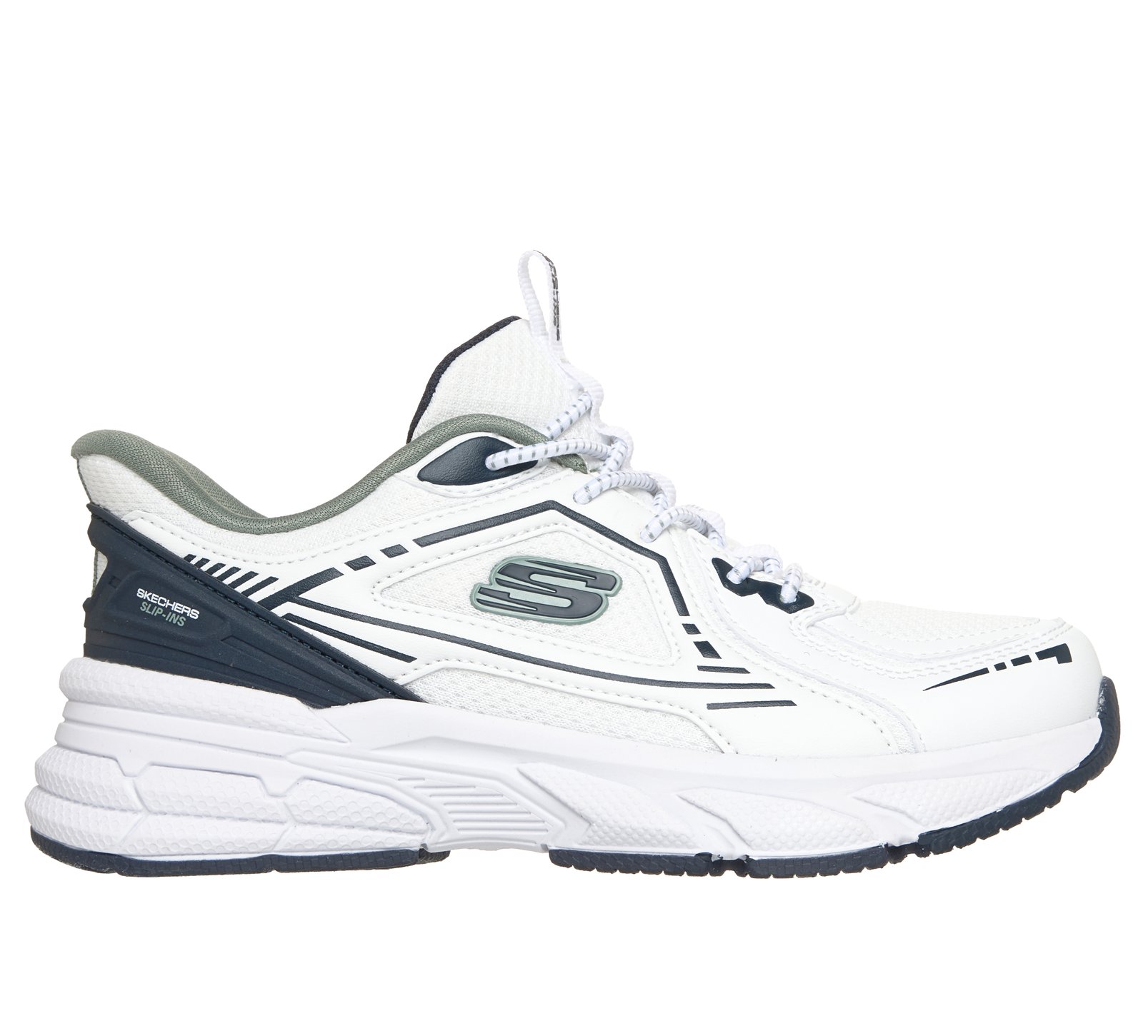 Skechers Slip-ins: Retro-Graph - Breezy-Pacer - WHITE / NAVY