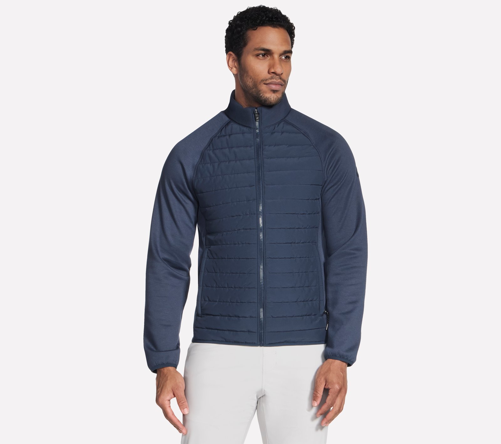 The Hoodless Hoodie Hybrid Jacket - CHARCOAL / NAVY
