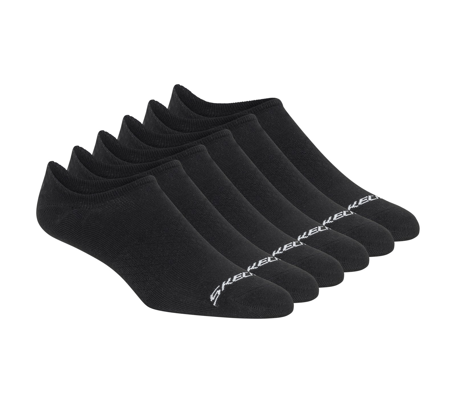 6 Pack Men's Sneaker Liner Socks - BLACK