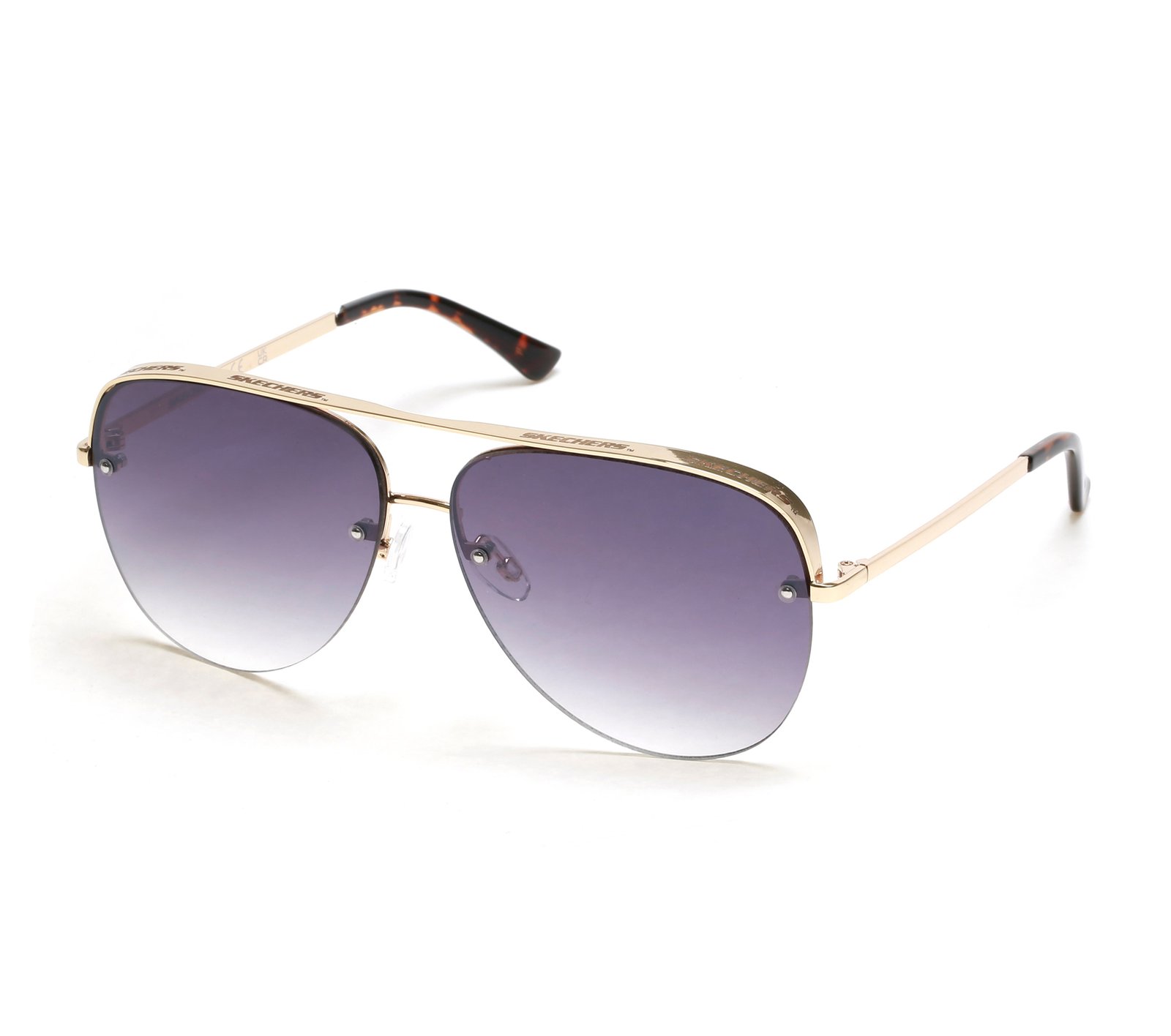 Semi-Rimless Metal Aviator | SKECHERS BE