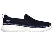 GO WALK JOY- POPULAR, NAVY/WHITE Footwear Lateral View